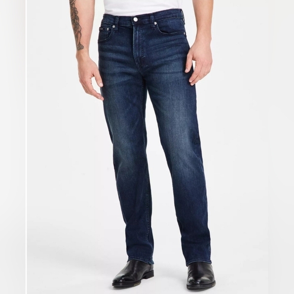 CALVIN KLEIN Men's Standard Straight Jeans - Picture 1 of 8